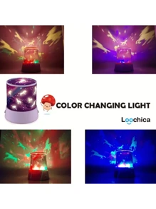 1pc Charming Unicorn Fairy Projector Night Light: Romantic Color-Changing Decorative Light - Colorful Dream Decor For Bedroom - 1 Magical Projection Lamp Gift, Suitable For Room/Living Room/Ceiling/Wedding/Party/Home Multi-Scene/Outdoor Camping/Christmas/Valentine's Day Gift/Birthday Gift, Decor For Girl's Room, USB And Battery Powered (Battery Not Included), Fairytale Garden Dream Projection LED Mood Fairy Light!