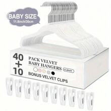 50 pièces/20 pièces/10 pièces/1 pièce Cintres pour enfants revêtus de floqué, Porte-vêtements durable antidérapant, Cintres bébé floqués - Cintres antidérapants convenant aux nourrissons et aux tout-petits, Vêtements de bébé - Porte-vêtements pour enfants de conception fine pour garde-robe, Essentiel pour le stockage domestique, Cadeau de nouveau-né
