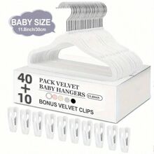50 pièces/20 pièces/10 pièces/1 pièce Cintres pour enfants revêtus de floqué, Porte-vêtements durable antidérapant, Cintres bébé floqués - Cintres antidérapants convenant aux nourrissons et aux tout-petits, Vêtements de bébé - Porte-vêtements pour enfants de conception fine pour garde-robe, Essentiel pour le stockage domestique, Cadeau de nouveau-né