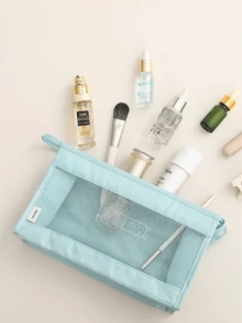 Juego de 9 en 1 Organizador de almacenamiento de viaje, cubos de embalaje plegables para el equipaje que incluyen bolsa de aseo, bolsa de maquillaje, bolsa de ropa interior, bolsa de zapatos, organizador de lencería y calcetines, bolsas de almacenamiento plegables para la ropa, adecuado para maletas