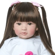 Rebirth Doll 20 Inch 3D High Color Girl Vinyl Body Doll Accessories Multi Color Clothes Suitable For Children Over 3 Years Old - Multicolor - View 1