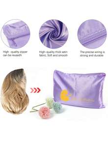 AliLeader 5PCS Satin Wig Bags 25*35cm Wig Storage For Multiple Wigs Bags Storage Satin Bags For Wigs Silk Bags With Drawstring Hair Bag Hair Storage Bags For Packaging Wigs, Bundles, Hair Extensions - Multicolor - View 7