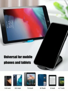 1 件便携式简易折叠桌面手机和平板电脑休闲支架，创意床头柜手机支架，时尚紧凑的设计，轻松解放双手观看，多种用途 - 彩色 - 查看 7