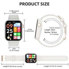 Hwagol Orologio intelligente aggiornato 2025 (rispondere/effettuare chiamate), display da 1,85 pollici, capacità batteria 230mAh, adatto per uomo e donna, tracker fitness, modalità sport multiple, contapassi calorie, monitoraggio del sonno, monitoraggio della frequenza cardiaca, compatibile con iOS e Android