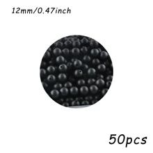 50 pezzi/100 pezzi, Assortimento di perline, perline in silicone di colore solido da 9mm/12mm/15mm, in vari colori, perline decorative, adatte per braccialetti fai-da-te, penne con perline, ecc.