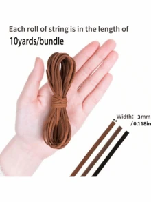 10 Yards 3mm Bulk Lot Man Made Suede Leather String Jewelry Making Thread Cords DIY For Bracelet Necklace - 10yards - View 2