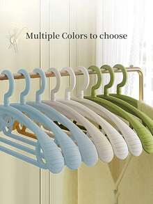 6个装加厚防滑宽肩衣架，适用于家庭、学校、宿舍、酒店 - 查看 1