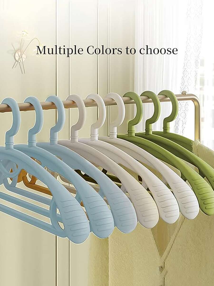 6个装加厚防滑宽肩衣架，适用于家庭、学校、宿舍、酒店 - 查看 1