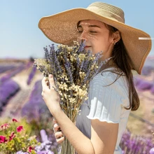 Stagione Torna a Scuola [profumo di Lavanda Campestre] Stile Campestre di San Valentino 1 Mazzo di Lavanda Naturale e profumo Secco di Giovani - Vaso Cielo Stellato Viola e Bianco, Adatto per Matrimoni, Decorazione Domestica, Ghirlande fai-da-te e Accessori Fotografici, Fiori dai Toni Neutri, Miglior Regalo per la Festa della Mamma, Decorazioni Autunnali