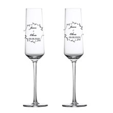 (Set Of 2) Personalized Champagne Flutes For Weddings, Engagements, And Anniversaries - Elegant UV Printed Mr. And Mrs. Toasting Glasses Set - Customizable Shapes, Styles, And Colors - Perfect Gift For Newlyweds, Bridal Showers, And Romantic Celebrations - Unique Keepsake For Toasting Love And Happiness - Ideal For Wedding Receptions, Engagement Parties, And Special Occasions - Celebrate Your Love Story With Style!