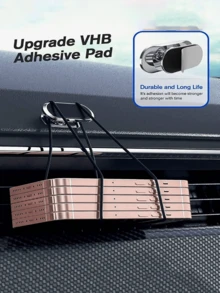 1个360度旋转磁吸车载手机支架，出风口磁吸式车载支架，支持GPS智能手机，兼容 - 彩色 - 查看 3