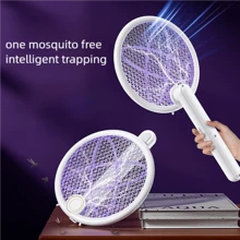 Foldable Electric Mosquito Killer Fly Swatter Trap USB Rechargeable Mosquito Racket Insect Killer With UV Light Bug Zappe,300mAh