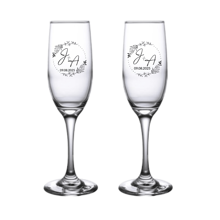 (Set Of 2) Personalized Champagne Flutes For Weddings, Engagements, And Anniversaries - Elegant UV Printed Mr. And Mrs. Toasting Glasses Set - Customizable Shapes, Styles, And Colors - Perfect Gift For Newlyweds, Bridal Showers, And Romantic Celebrations - Unique Keepsake For Toasting Love And Happiness - Ideal For Wedding Receptions, Engagement Parties, And Special Occasions - Celebrate Your Love Story With Style!