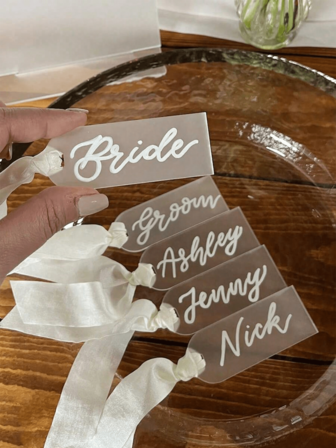 1SET/10pcs Acrylic Blank Frosted Seat Tag , Wedding Decoration Diy Party Signage,Christmas Mother's Day Graduation
