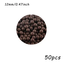 50 pezzi/100 pezzi, Assortimento di perline, perline in silicone di colore solido da 9mm/12mm/15mm, in vari colori, perline decorative, adatte per braccialetti fai-da-te, penne con perline, ecc.