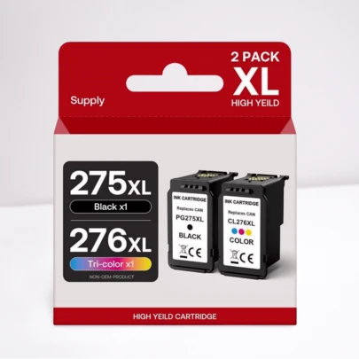 275XL & 276XL Ink Cartridge Combo Pack – Black & Tri-Color Replacement For Canon PG-275 & CL-276, Compatible With PIXMA TR4720, TS3522 Printers - Trending, Best Seller, New Arrival, Gift Idea, High Yield, Printer Ink, Easy Install, Office, Home