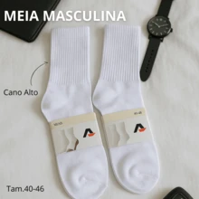 Men Crew Socks - White - View 2