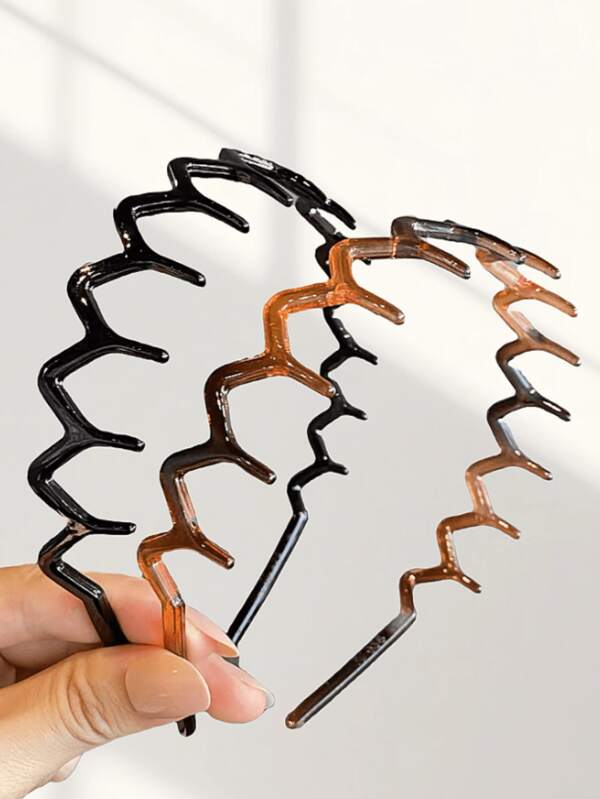Haarbanden, zigzag- en golfontwerp - neutrale en neutrale haaraccessoires, metalen hoofdbanden voor dames, modieuze hoofdbanden met tanden voor sport, dagelijks gebruik en haarverzorging, haaienteen hoofdbanden met gekartelde plastic hoofdbanden, haarbandaccessoires, nieuwe luipaardprint matte haarbanden, hoofdbanden met hoge schedeldruk, sfeer premium gevoel haaraccessoires, gebroken haar organiseren, terug naar school