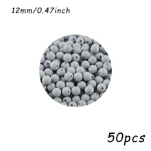 50 pezzi/100 pezzi, Assortimento di perline, perline in silicone di colore solido da 9mm/12mm/15mm, in vari colori, perline decorative, adatte per braccialetti fai-da-te, penne con perline, ecc.