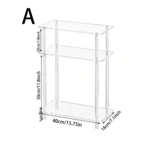 1 set table d'appoint étroite en acrylique, convient aux petits espaces, table de chevet/de nuit, bureau latéral ultra-fin