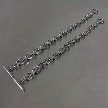 1pc Fashion Hip Hop Stainless Steel O-Shaped Buckle Thick Bracelet, Minimalist Style Titanium Steel Bracelet For Men, Suitable For Daily Wear - Silver - View 5