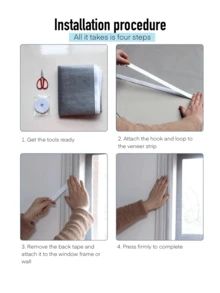 无缝白色防虫窗纱 - 磁性闭合纳米 PP 网状窗帘，透气卧室装饰和温室覆盖物，时尚无拉链现代家居升级