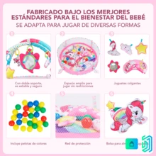 Gimnasio Bebé Interactivo Tapete Didáctico Infantil Nube - Rosa - Ver 2