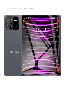 Qetupa 10.1英寸安卓14平板电脑，MTK 6762八核2.0GHz处理器，8GB RAM+256GB ROM/4GB RAM+128GB ROM，802.11ax Wi-Fi 6，蓝牙5.4，Incell高清(1280*800) IPS触控屏，5MP+13MP双摄像头，6000mAh电池，支持512GB扩展，Type-C接口，不支持SIM卡 - 灰色 - 查看 6