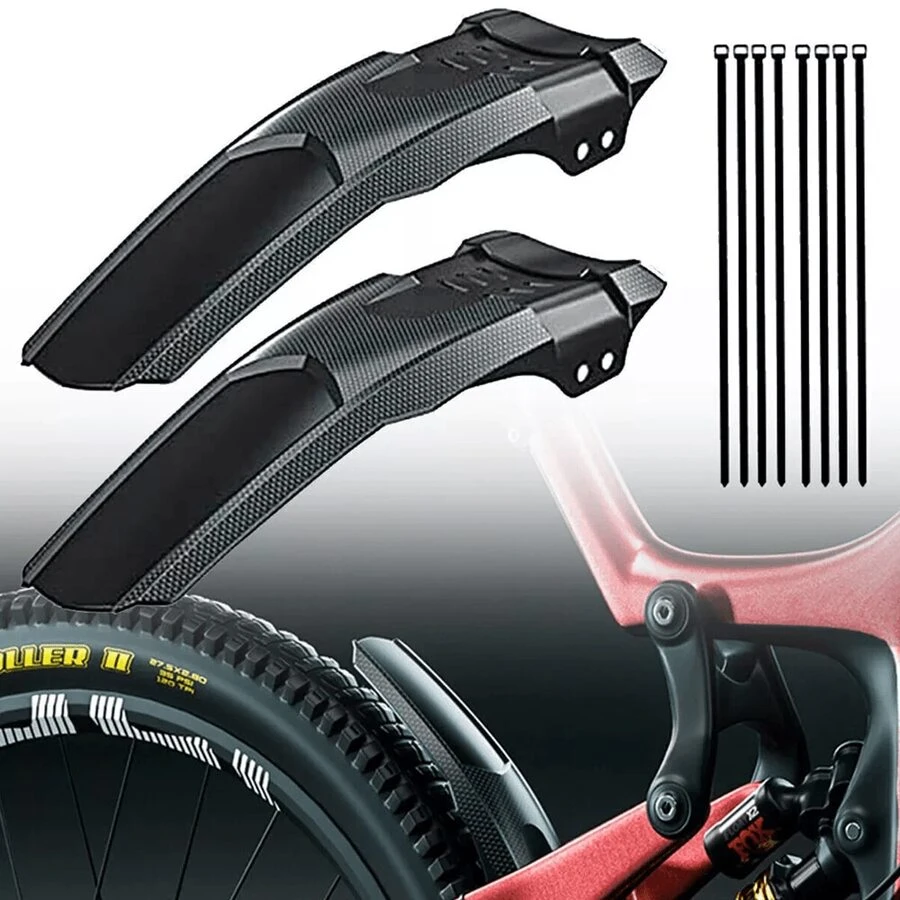 2PCS Cycling MTB Mudguard Mud Guard Mountain Bike Bicycle Fen-Der Front Rear Tyre - Black - View 1