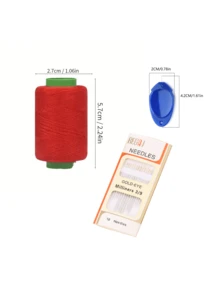 12 szt./39 szt. wielokolorowych szpulek nici do szycia, zestawy poliestrowych nici do szycia do szycia w domu, zawiera 16 szt. igieł i narzędzie do nawlekania - odporne na blaknięcie, dostępne w różnych kolorach, odpowiednie do krawiectwa i rękodzieła domowego, zawiera kolor biały