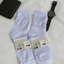 Men Crew Socks - White - View 1