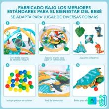 Interactive Baby Gym Educational Playmat Cloud - 藍色 - 查看 4