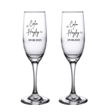 (Set Of 2) Personalized Champagne Flutes For Weddings, Engagements, And Anniversaries - Elegant UV Printed Mr. And Mrs. Toasting Glasses Set - Customizable Shapes, Styles, And Colors - Perfect Gift For Newlyweds, Bridal Showers, And Romantic Celebrations - Unique Keepsake For Toasting Love And Happiness - Ideal For Wedding Receptions, Engagement Parties, And Special Occasions - Celebrate Your Love Story With Style!