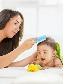 2/3 Pcs Baby Hair Brush Set For Removing Birthmarks, Newborn Head Care Hair Brush Kit, Kids Massage Brush Set - Multicolor - View 3