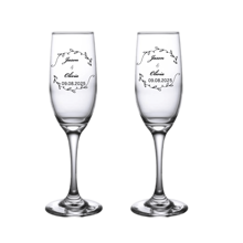 (Set Of 2) Personalized Champagne Flutes For Weddings, Engagements, And Anniversaries - Elegant UV Printed Mr. And Mrs. Toasting Glasses Set - Customizable Shapes, Styles, And Colors - Perfect Gift For Newlyweds, Bridal Showers, And Romantic Celebrations - Unique Keepsake For Toasting Love And Happiness - Ideal For Wedding Receptions, Engagement Parties, And Special Occasions - Celebrate Your Love Story With Style!