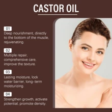 100ml Body Massage Castor Oil - Rich In Aloe Vera Extract And Vitamin E. Essential Oils Suitable For Facial, Hair, Eyelashes, Eyebrows, Skin, Scalp, Nails And Body Care Can Be Used - Castor Oil - View 10