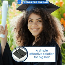 1pc/2pcs Sturdy Anti-Slip Graduation Cap Elastic Headband, Suitable For Graduation Cap For Students & Ladies (Graduation Cap Not Included), Black Best Gifts Birthday