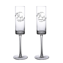 (Set Of 2) Personalized Champagne Flutes For Weddings, Engagements, And Anniversaries - Elegant UV Printed Mr. And Mrs. Toasting Glasses Set - Customizable Shapes, Styles, And Colors - Perfect Gift For Newlyweds, Bridal Showers, And Romantic Celebrations - Unique Keepsake For Toasting Love And Happiness - Ideal For Wedding Receptions, Engagement Parties, And Special Occasions - Celebrate Your Love Story With Style!