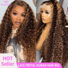 200% Density 40 Inch 13*4 13x6 4*4 5x5 HD Full Lace Front Glueless Wigs Human Blended Hair, Highlight Jerry Curly Wave Brazilian Remy Blended Human Blended Hair Wig,Pre-Plucked With Baby Hair Honey Blonde 4/27 Colored With High Temperature Resistant Fiber Synthetic Wigs For Women Factory Wholesale 10-14inch Bob Wig - S4/27 - View 5