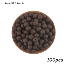 50 pezzi/100 pezzi, Assortimento di perline, perline in silicone di colore solido da 9mm/12mm/15mm, in vari colori, perline decorative, adatte per braccialetti fai-da-te, penne con perline, ecc.