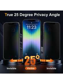 Bộ 2 miếng dán bảo vệ màn hình mờ, tương thích với iPhone 17 Pro Max, 17 Air, 16 Pro Max/16 E/16 Plus, 15 Pro Max/14/13/12/11/XR/X/XS/7/8, miếng dán màn hình chống bám vân tay 2.5D (6.1 inch), miếng dán màn hình kính mờ phủ toàn màn hình. - 2 chiếc mờ - Xem 2