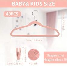 50 pièces/20 pièces/10 pièces/1 pièce Cintres pour enfants revêtus de floqué, Porte-vêtements durable antidérapant, Cintres bébé floqués - Cintres antidérapants convenant aux nourrissons et aux tout-petits, Vêtements de bébé - Porte-vêtements pour enfants de conception fine pour garde-robe, Essentiel pour le stockage domestique, Cadeau de nouveau-né