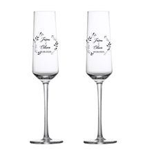 (Set Of 2) Personalized Champagne Flutes For Weddings, Engagements, And Anniversaries - Elegant UV Printed Mr. And Mrs. Toasting Glasses Set - Customizable Shapes, Styles, And Colors - Perfect Gift For Newlyweds, Bridal Showers, And Romantic Celebrations - Unique Keepsake For Toasting Love And Happiness - Ideal For Wedding Receptions, Engagement Parties, And Special Occasions - Celebrate Your Love Story With Style!