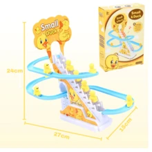 Pista de Pato Escorregador Divertida Com 9 Filhotes Luzes e Sons - Amarelo - Visão 9