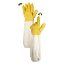 1 Pair Professional Beekeeping Gloves, Canvas & Sheepskin Anti-Sting Anti-Bee Protective Gloves, Beekeeping Gloves, Gift For Men