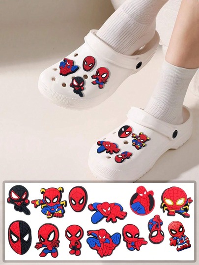 13pcs Shoe Decorations Accessories Charms For Clogs Bubble Slides Sandals, Gift Idea For Birthday Christmas Party Favors