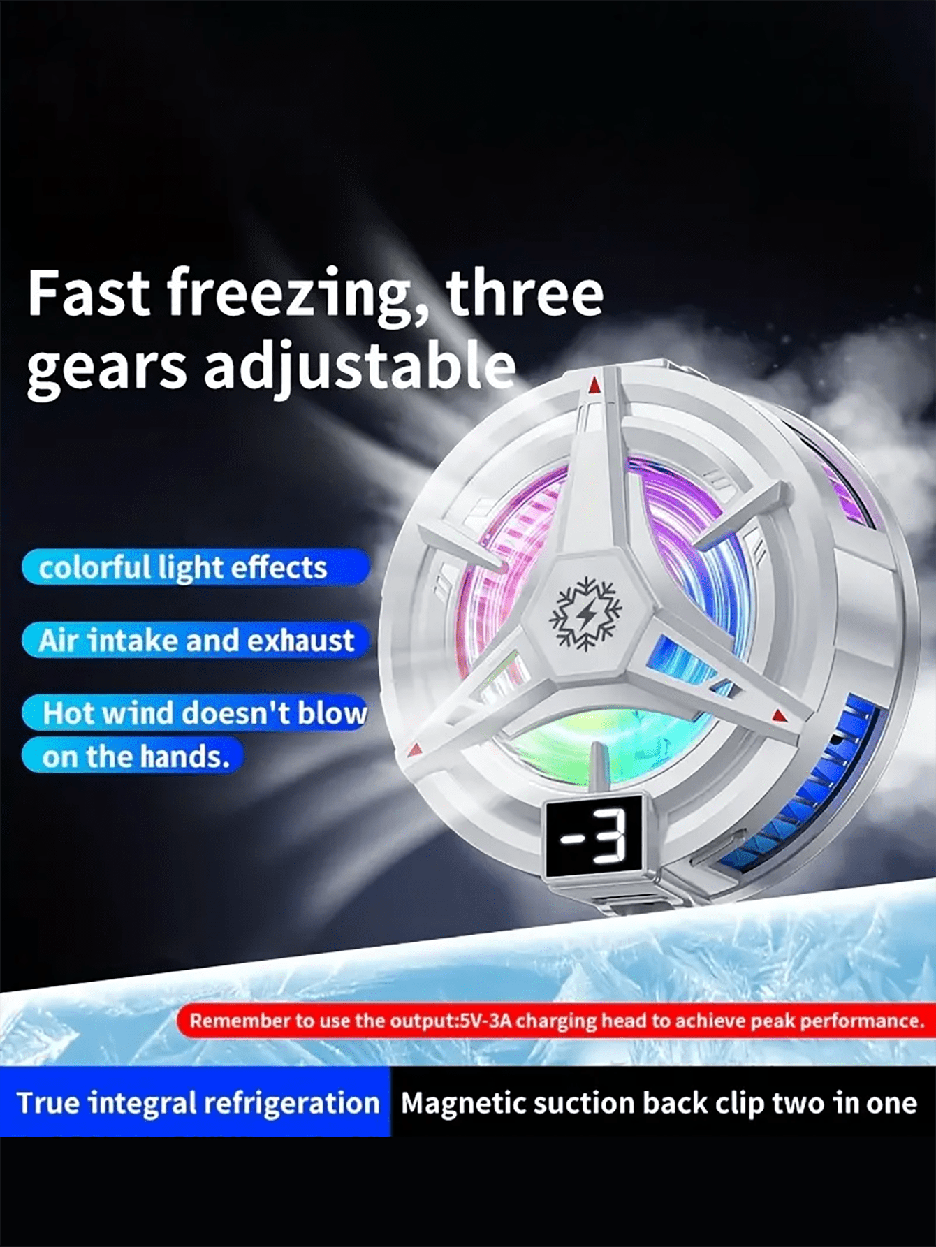 قاعدة تبريد هاتف خلوي 1 قطعة, ذات لوحة رقمية لدرجة...