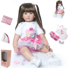 Rebirth Doll 20 Inch 3D High Color Girl Vinyl Body Doll Accessories Multi Color Clothes Suitable For Children Over 3 Years Old - Multicolor - View 3