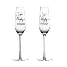 (Set Of 2) Personalized Champagne Flutes For Weddings, Engagements, And Anniversaries - Elegant UV Printed Mr. And Mrs. Toasting Glasses Set - Customizable Shapes, Styles, And Colors - Perfect Gift For Newlyweds, Bridal Showers, And Romantic Celebrations - Unique Keepsake For Toasting Love And Happiness - Ideal For Wedding Receptions, Engagement Parties, And Special Occasions - Celebrate Your Love Story With Style!