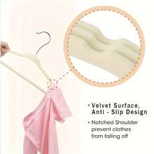 50 pièces/20 pièces/10 pièces/1 pièce Cintres pour enfants revêtus de floqué, Porte-vêtements durable antidérapant, Cintres bébé floqués - Cintres antidérapants convenant aux nourrissons et aux tout-petits, Vêtements de bébé - Porte-vêtements pour enfants de conception fine pour garde-robe, Essentiel pour le stockage domestique, Cadeau de nouveau-né